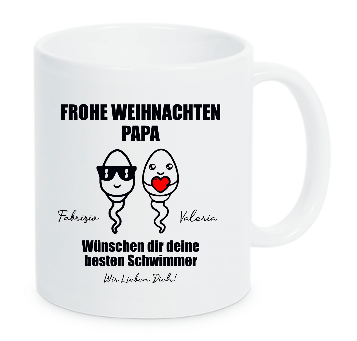 Tasse Frohe Weihnachten Papa Sperma Farbwahl