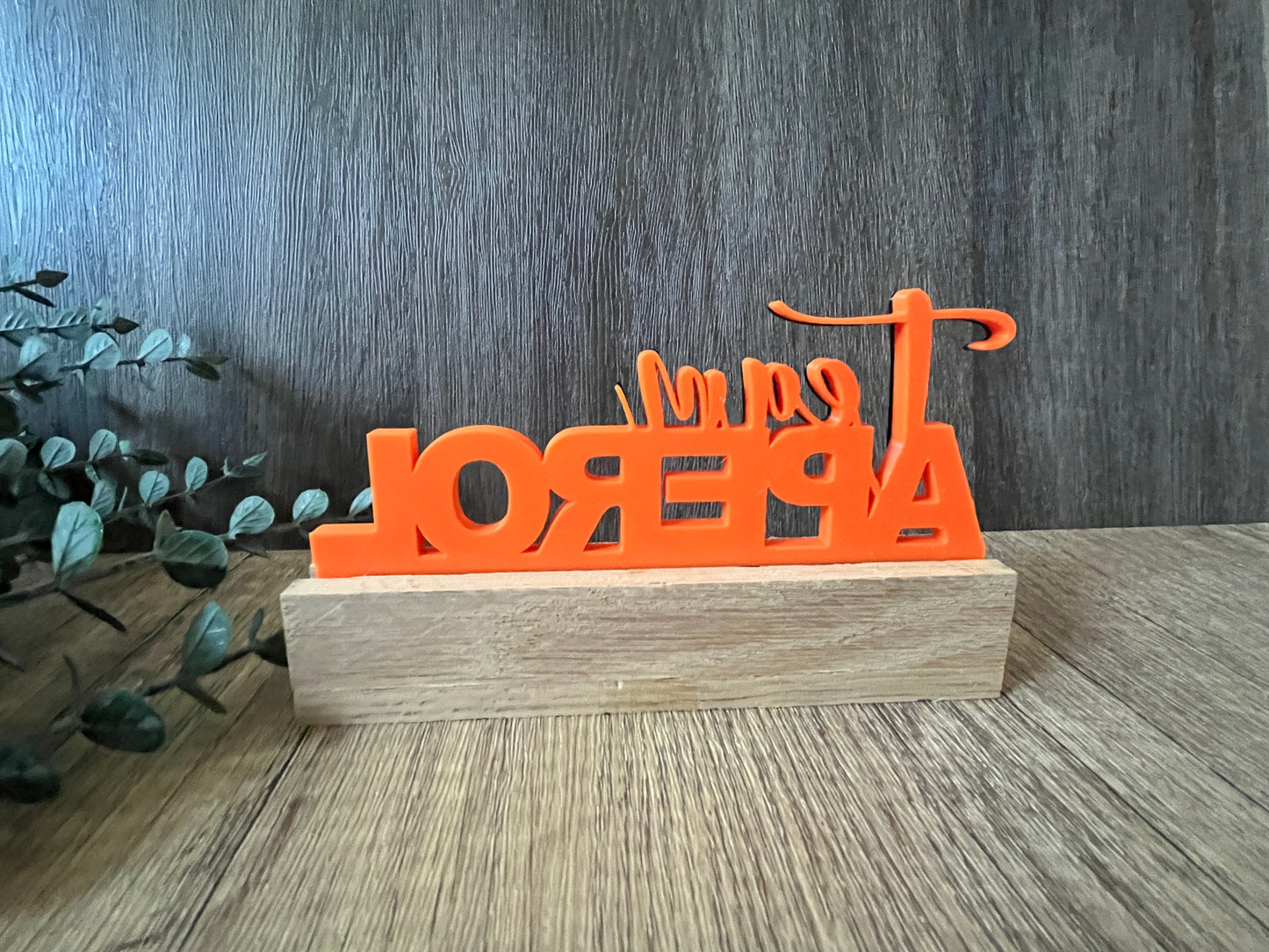 Team Aperol Klötzchen Schriftzug 3D Dekoration Aufsteller
