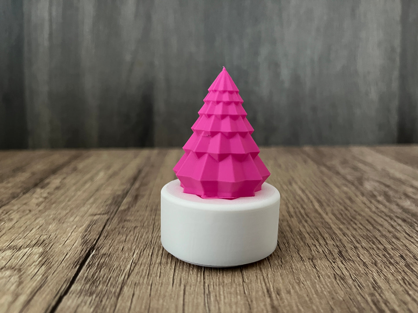 Mini Weihnachtsbaum Teelicht Tanne 3D gedruckt Tannenbäume Weihnachtsbäume LED einzeln Set farbig bunt