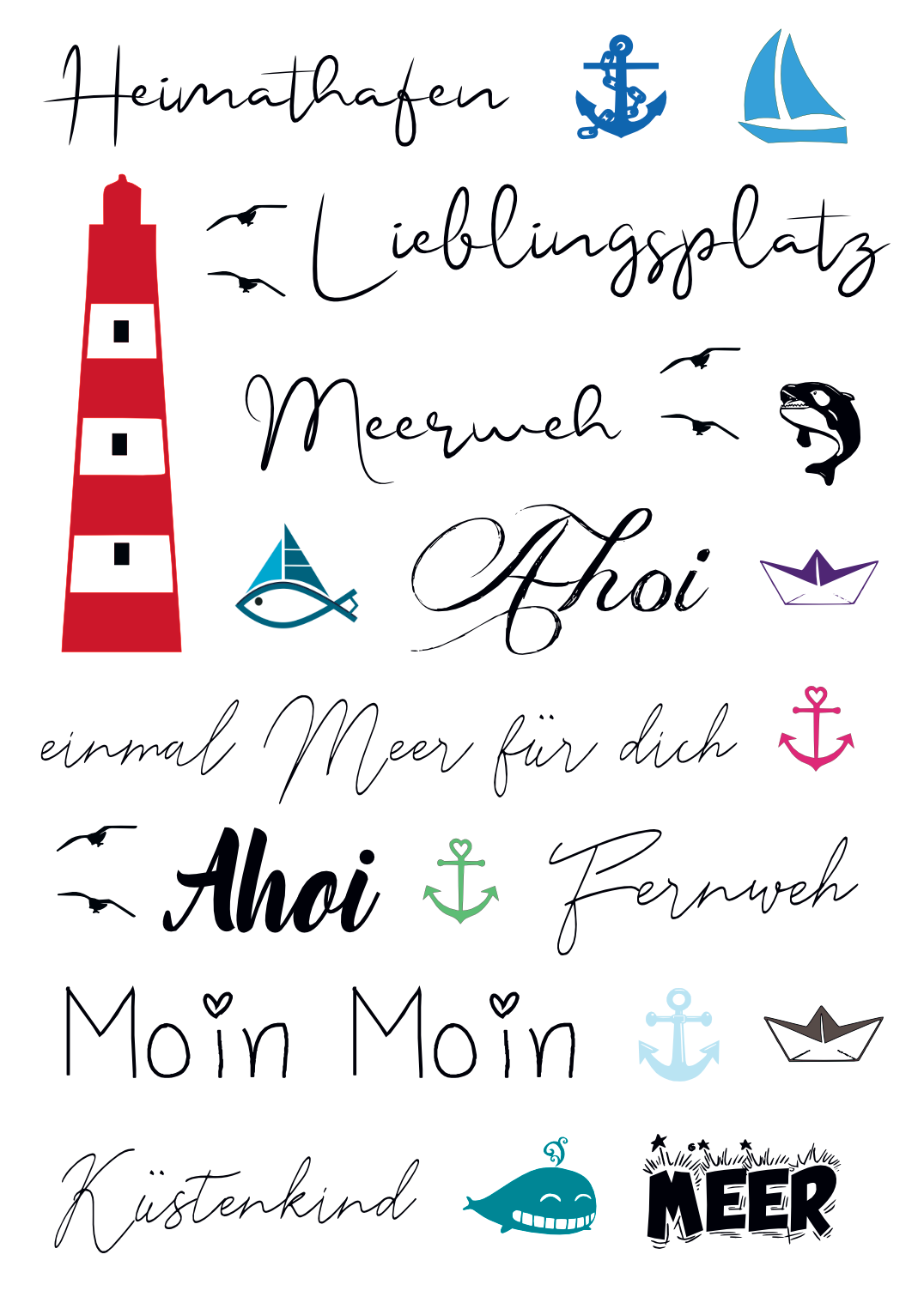 Kerzentattoos - Maritim Meer Anker