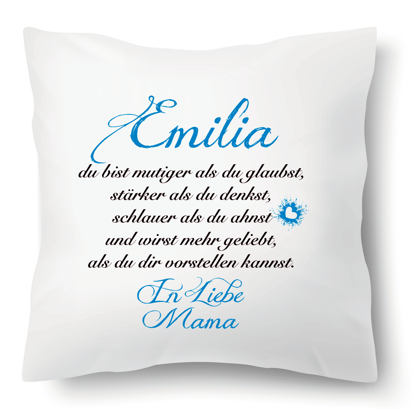Kissen - Für meine Tochter oder Sohn von Mama mit Name LILA