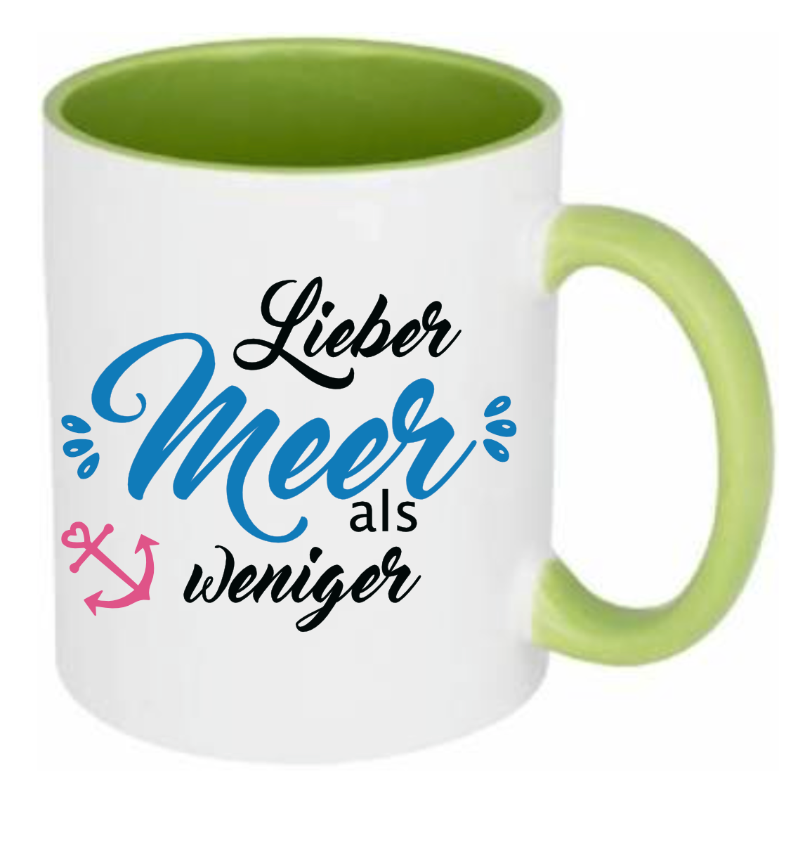 Tasse Lieber Meer als weniger Anker Farbwahl