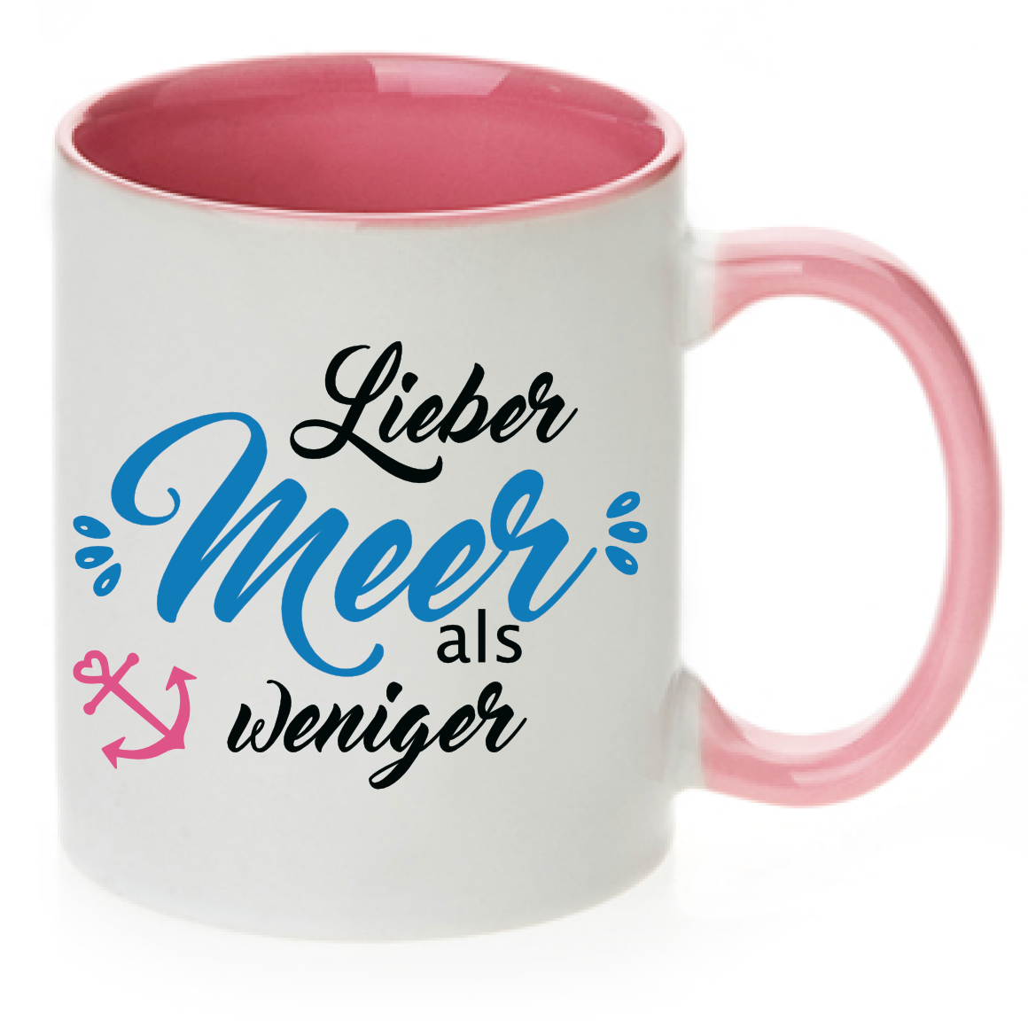 Tasse Lieber Meer als weniger Anker Farbwahl