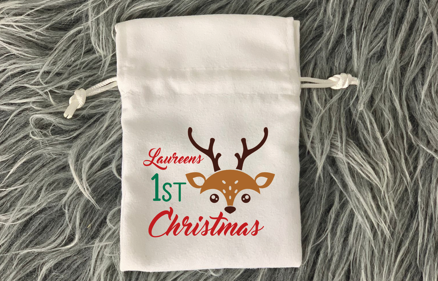 Erstes Weihnachten personalisierter Beutel Name