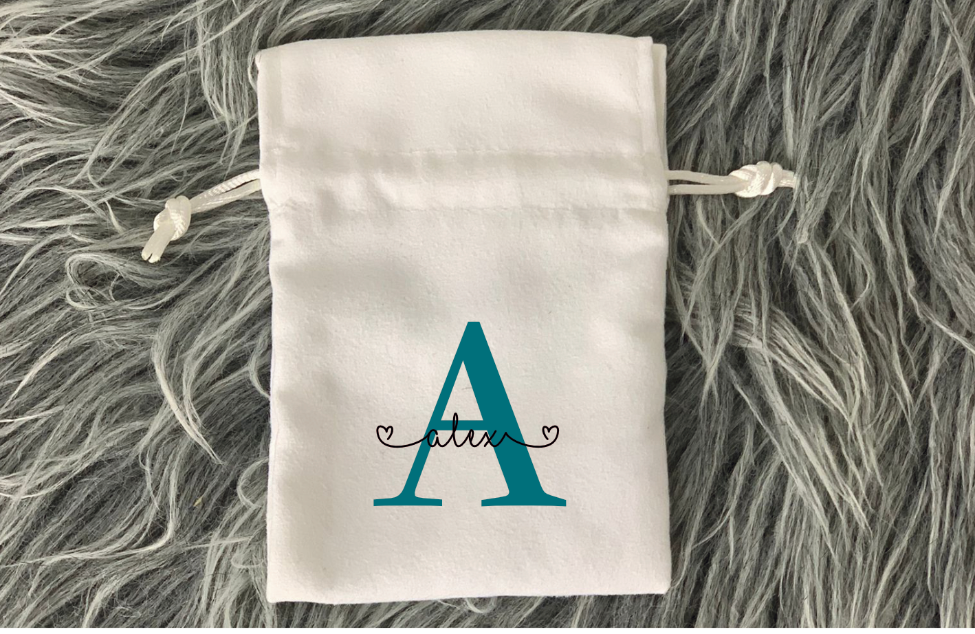 Buchstabe mit Name Farbwahl Geschenkbeutel mit Namen