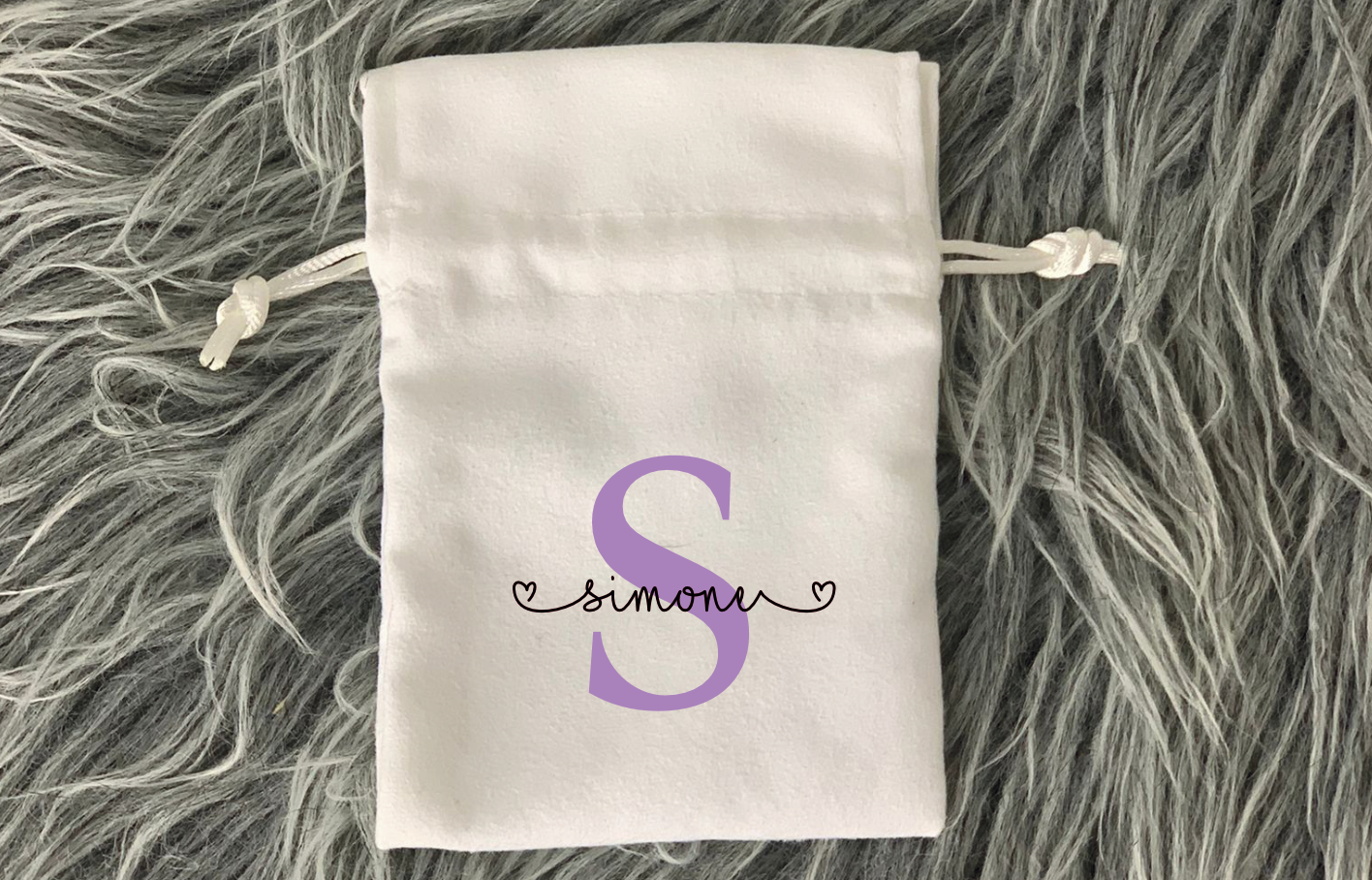 Buchstabe mit Name Farbwahl Geschenkbeutel mit Namen