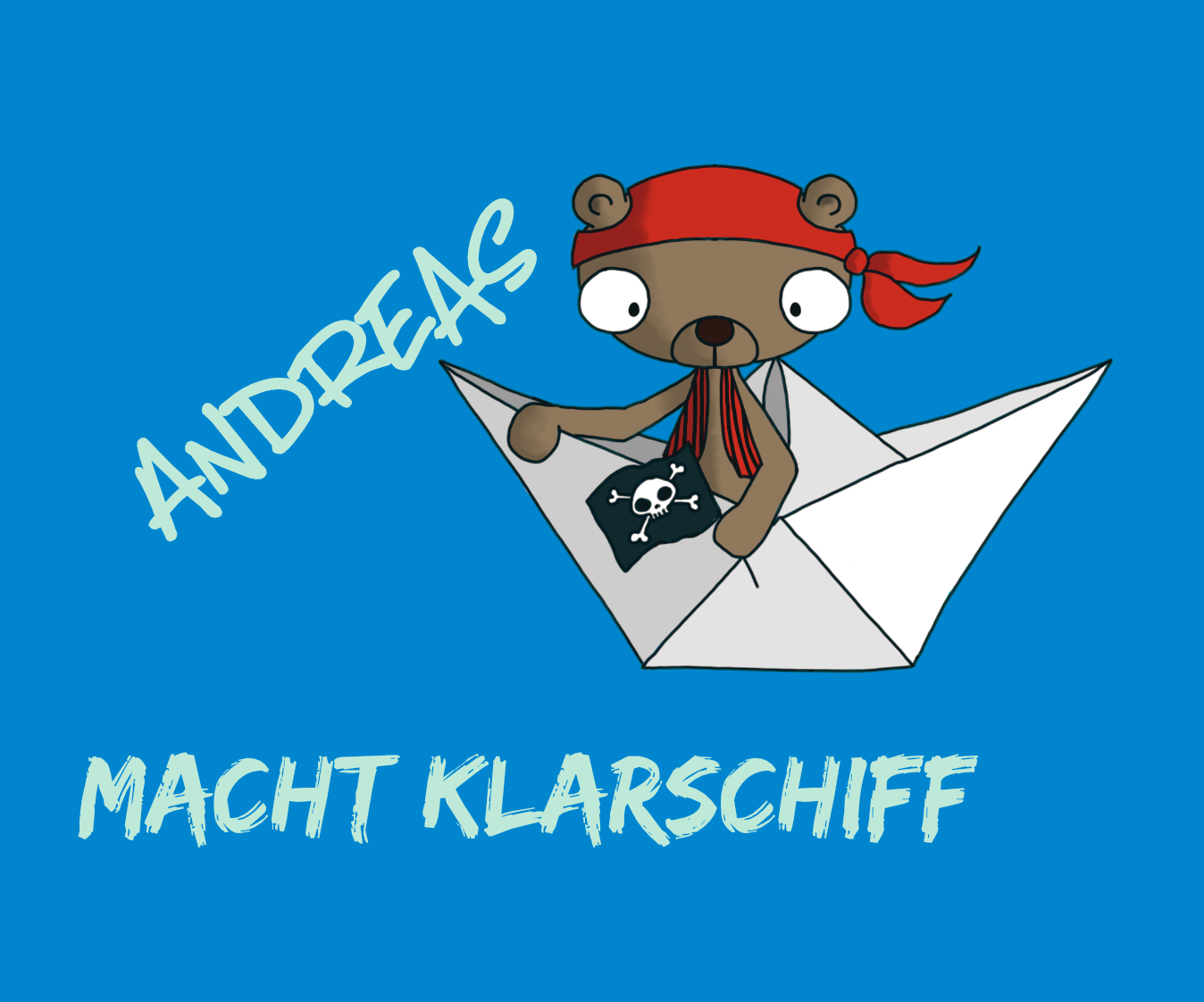 Brillenputztuch - Bär macht Klarschiff Name individuell