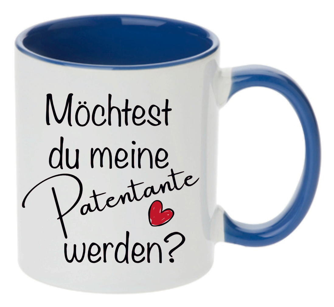 Tasse Möchtest du meine Patentante werden? Farbwahl