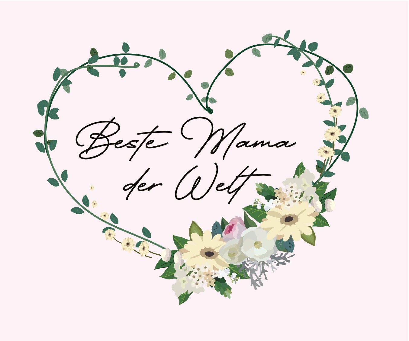 Brillenputztuch - Beste Mama der Welt rosa floral