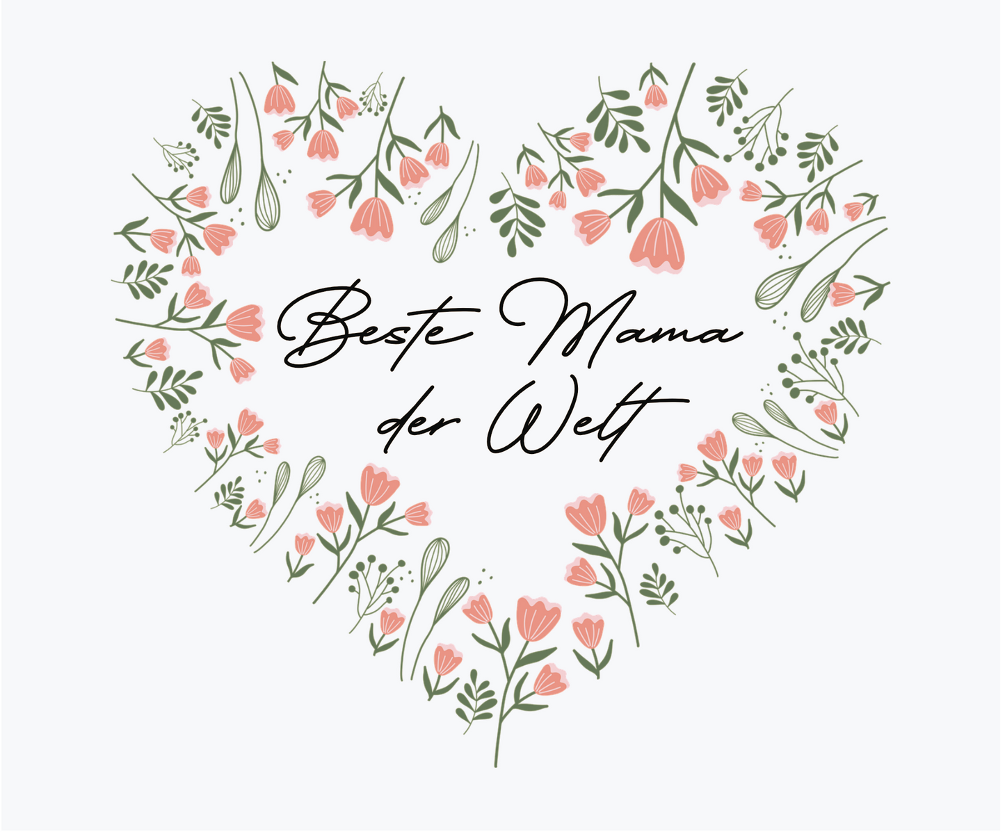 Brillenputztuch - Beste Mama der Welt creme Blumen