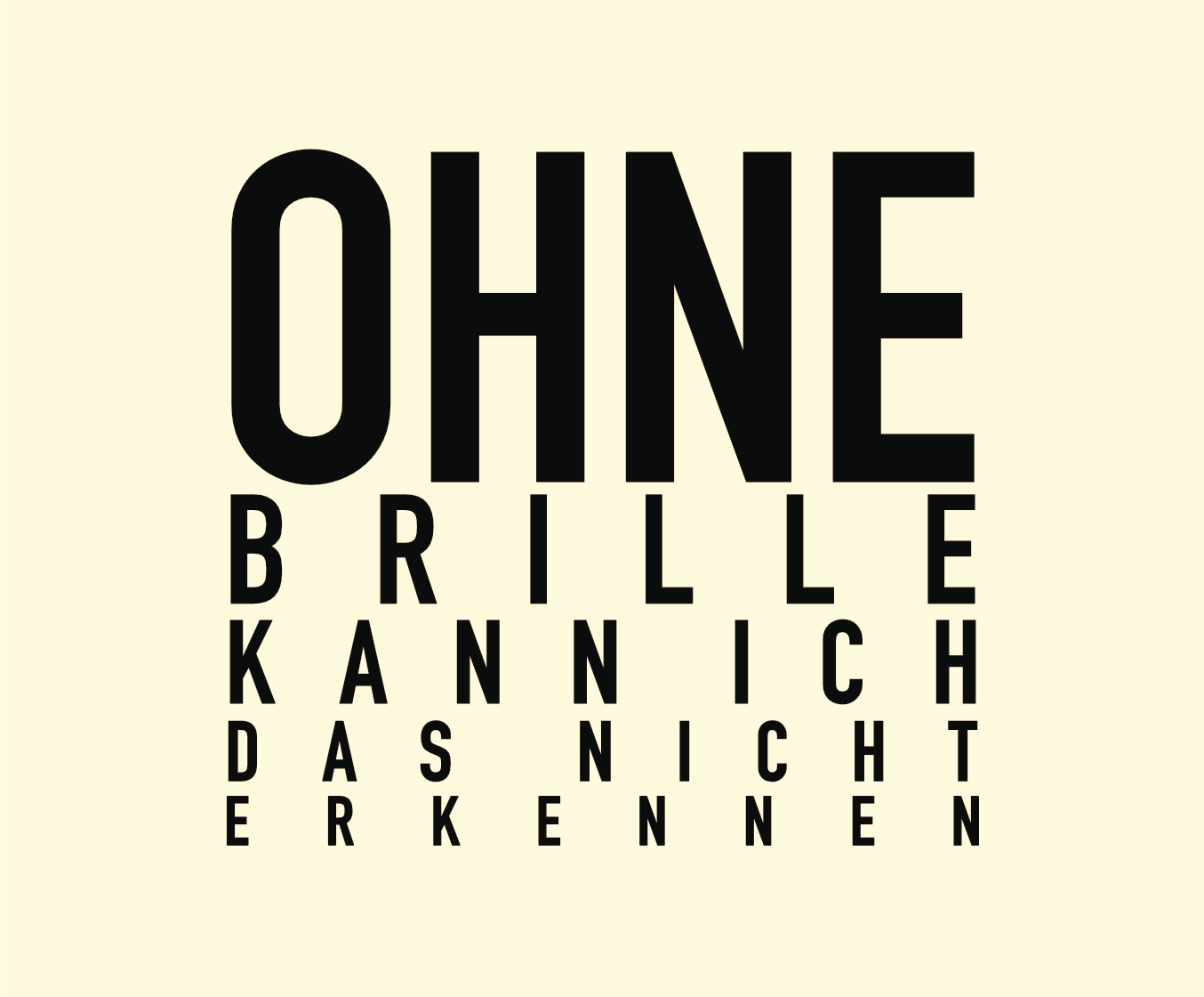 Brillenputztuch Ohne Brille kann ich das nicht erkennen