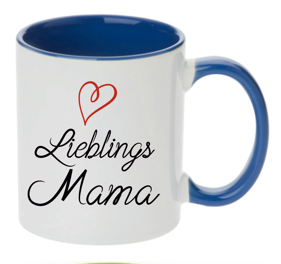 Tasse Lieblings Mama mit Herz Farbwahl