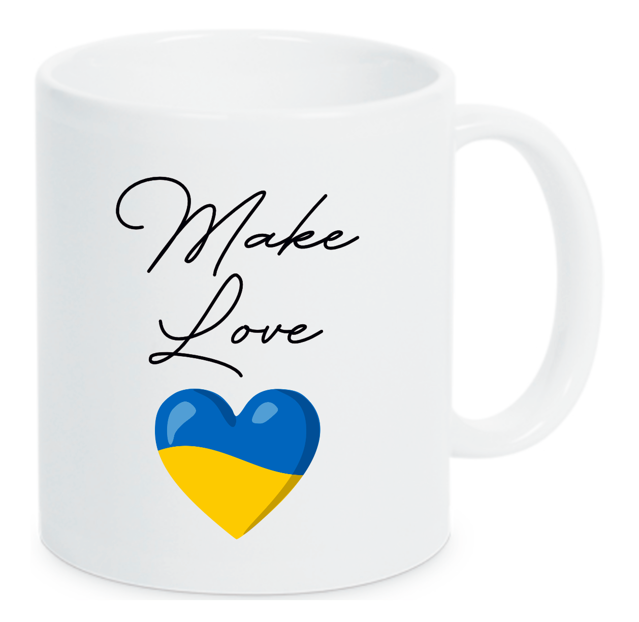 Tasse Make Love Herz Farbwahl