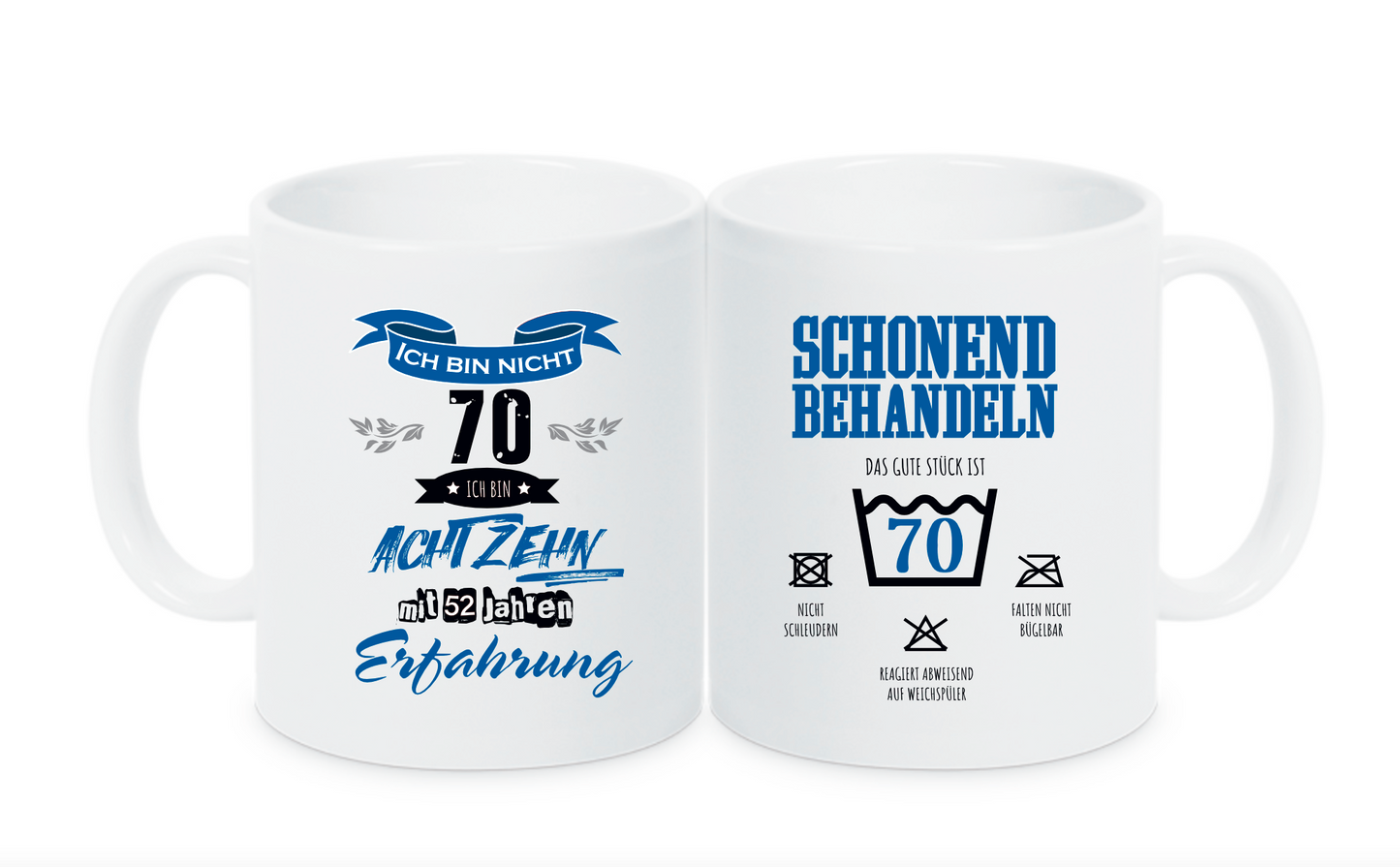 Tasse blau Ich bin nicht 40 ich bin 18 mit 22 Jahren Erfahrung Alter frei wählbar