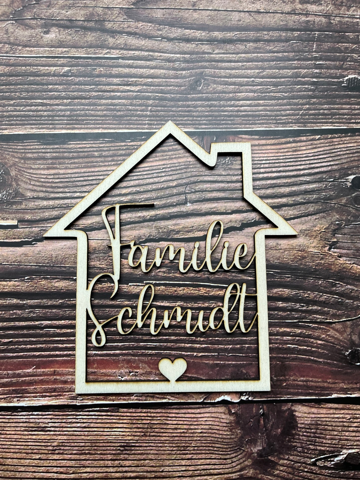 Holz Familie Name im Haus individuell