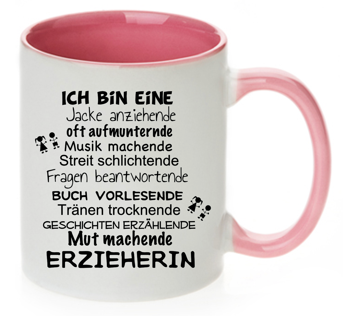 Tasse Ich bin eine Jacke anziehende Erzieherin