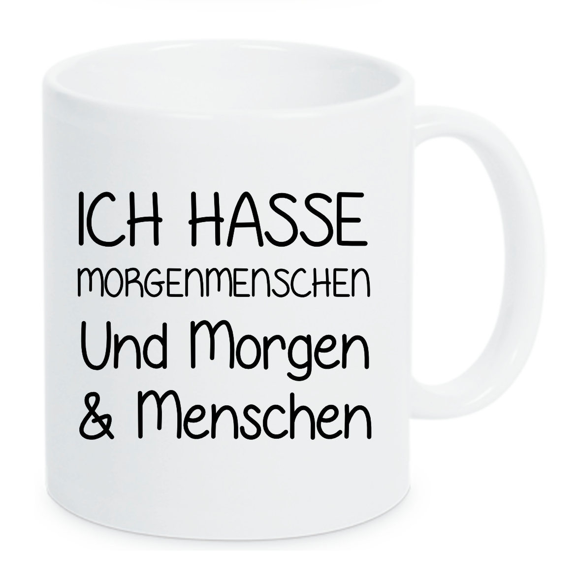 Tasse Ich hasse Morgenmenschen und Morgen und Menschen Farbwahl
