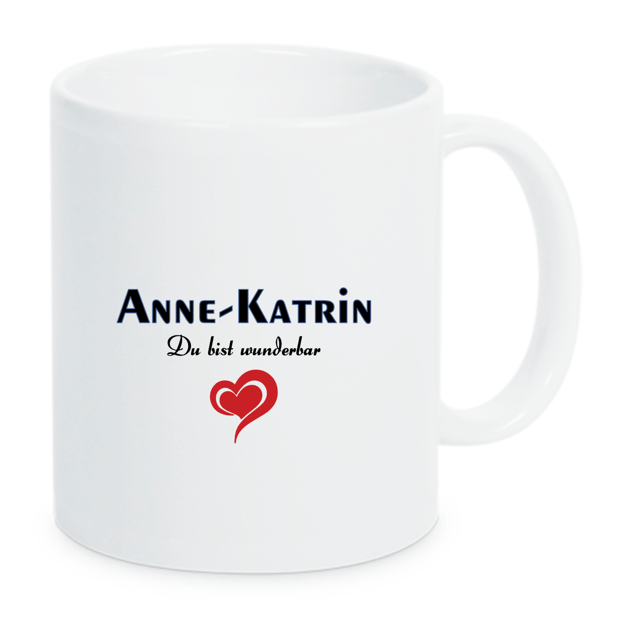 Tasse Name Du bist wunderbar individuell Farbwahl