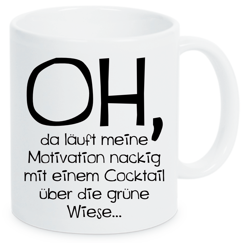 Tasse Oh, da läuft meine Motivation Farbwahl