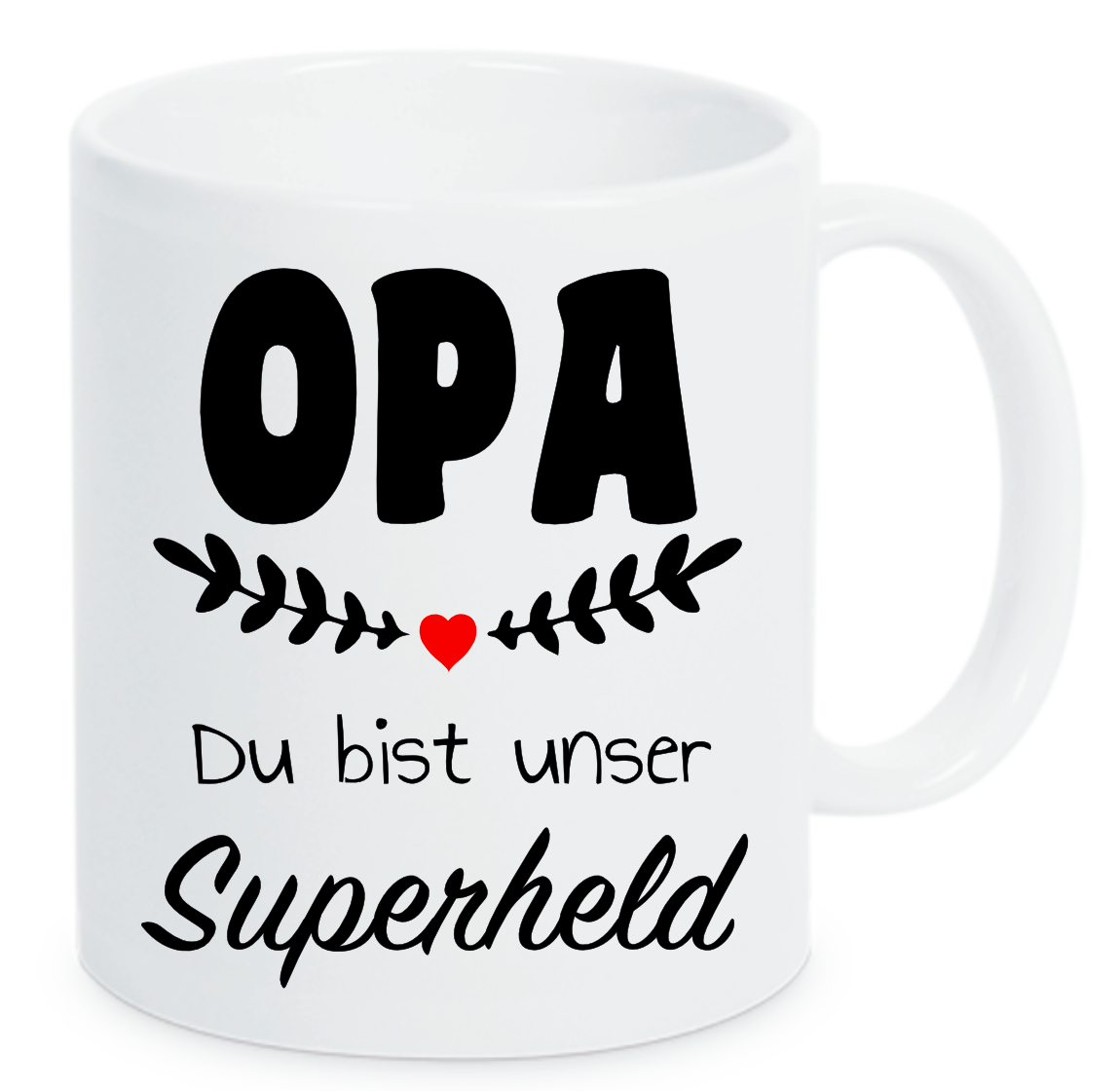 Tasse Opa Du bist unser Superheld Farbwahl