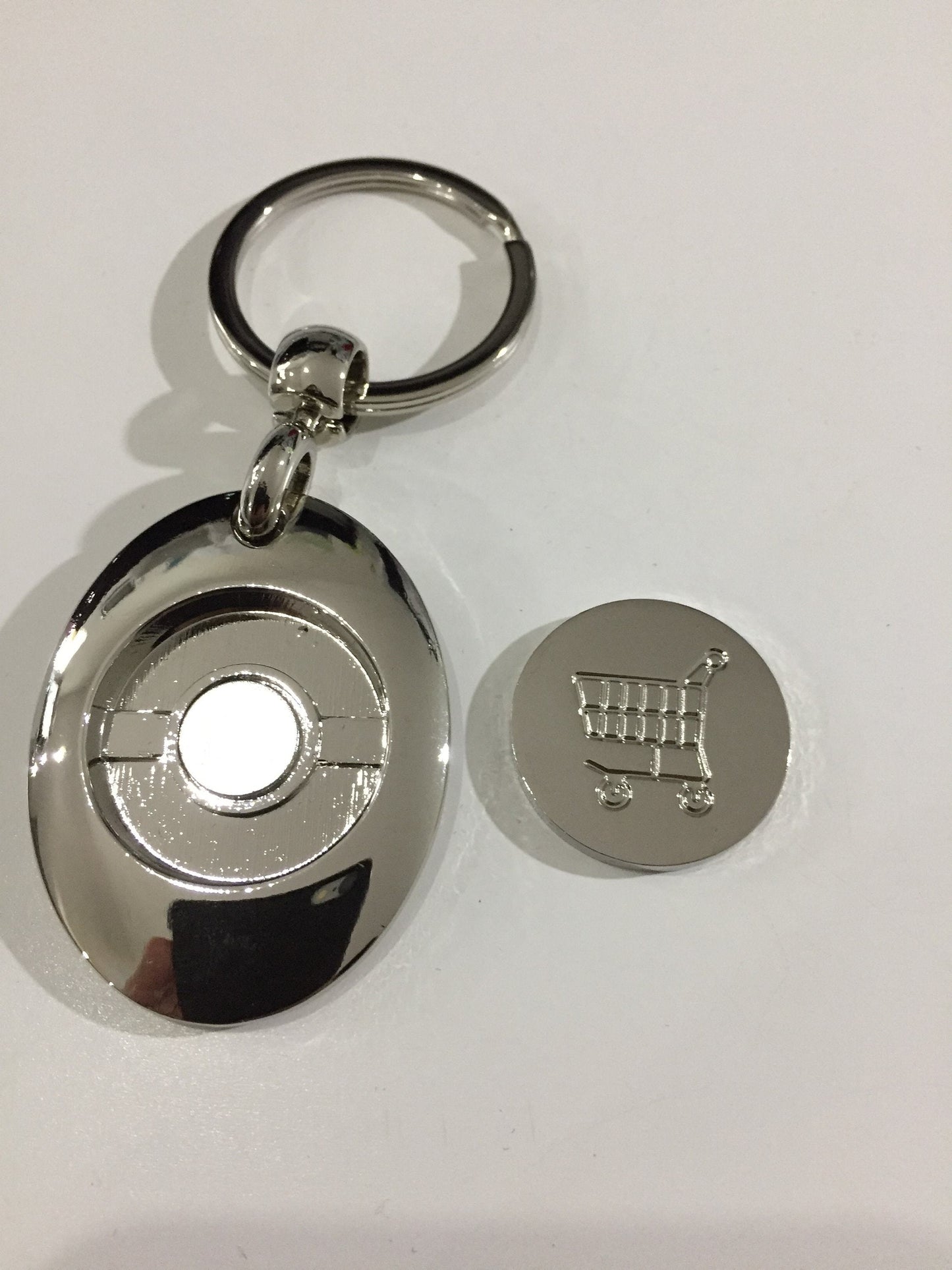 Schlüsselanhänger Schön, dass es dich gibt mit Einkaufswagenchip Chip