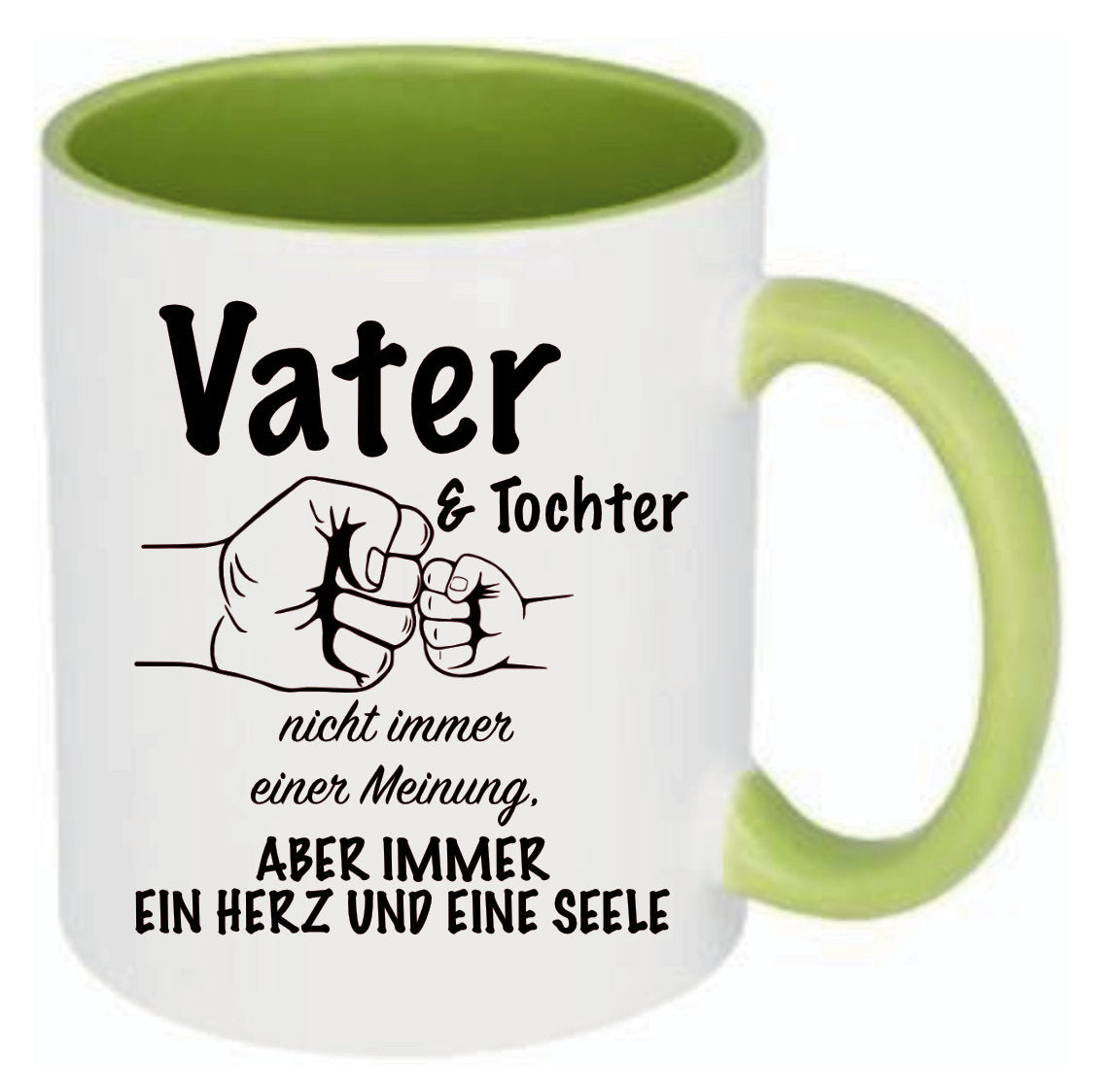 Tasse Vater & Tochter nicht immer einer Meinung aber immer ein Herz und eine Seele Vatertag Farbwahl