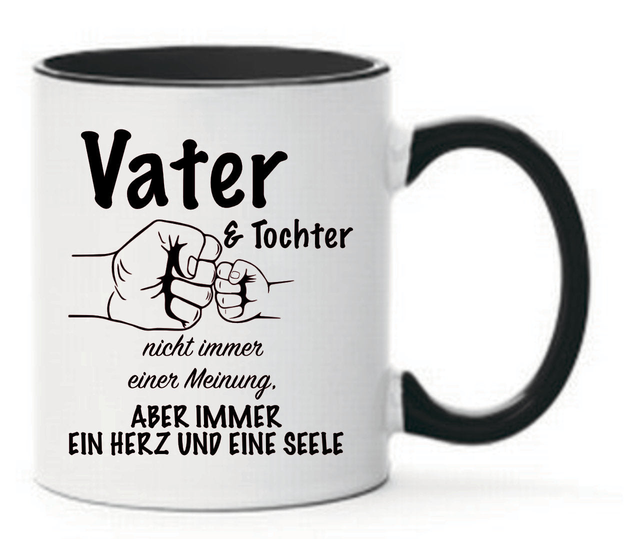 Tasse Vater & Tochter nicht immer einer Meinung aber immer ein Herz und eine Seele Vatertag Farbwahl