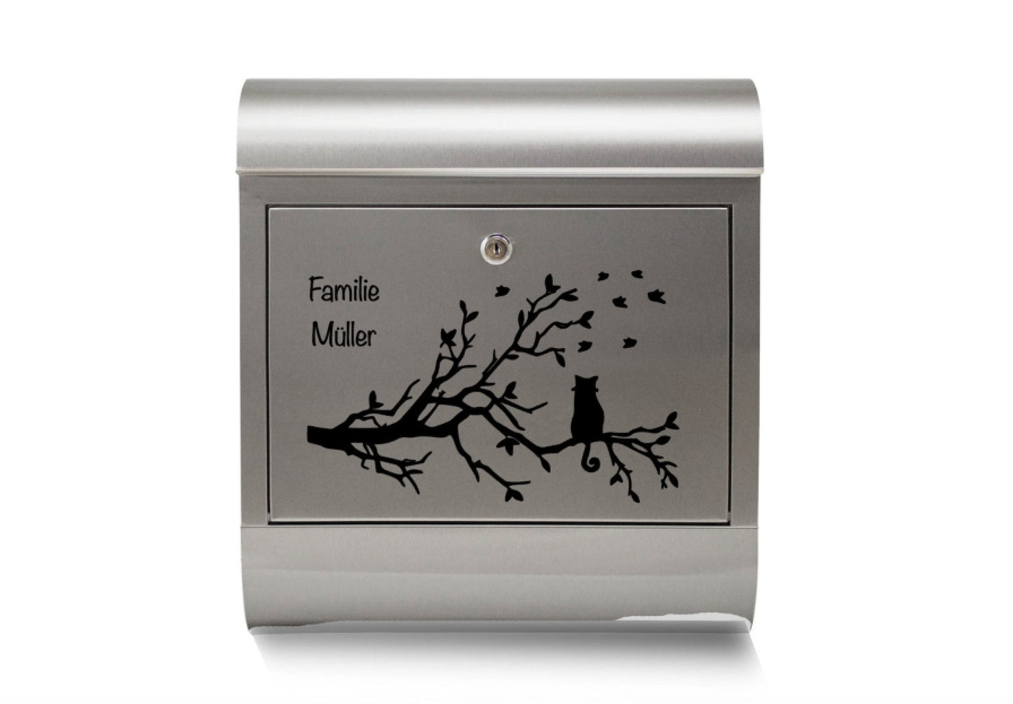 Briefkastenaufkleber Katze auf Ast