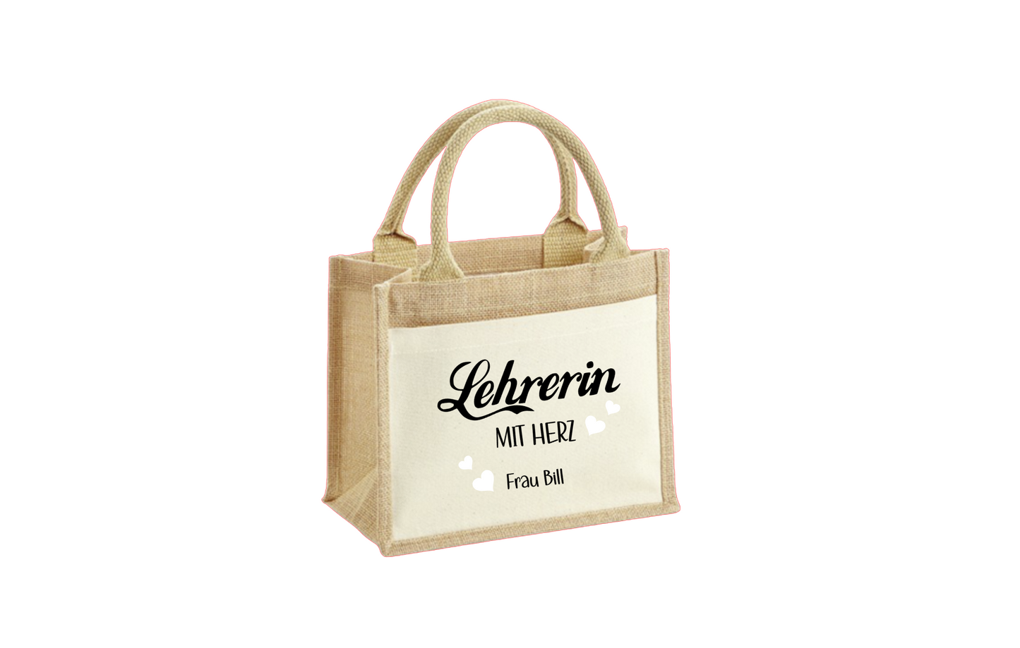 Jutetasche - Lehrerin mit Herz - Tolles Geschenk für Lehrerinnen