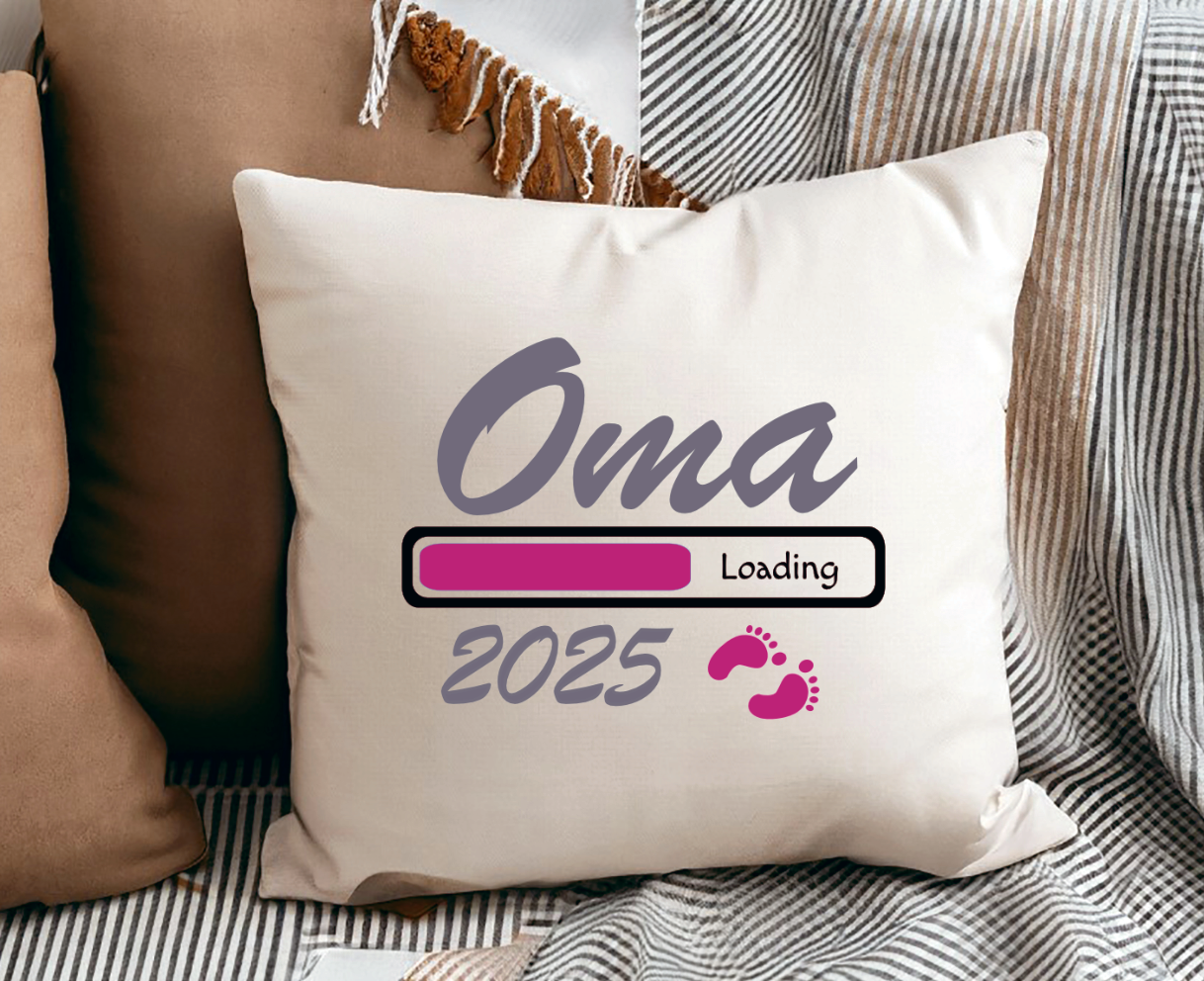 Kissen - Oma 2025 Loading Pink