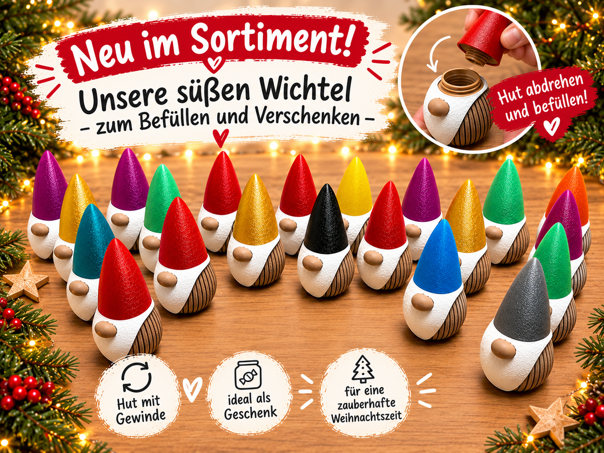 WICHTEL GNOM Skandinavisch cute Behälter Moderne 3D-Deko Minimalistische Winterdekoration Geschenkidee