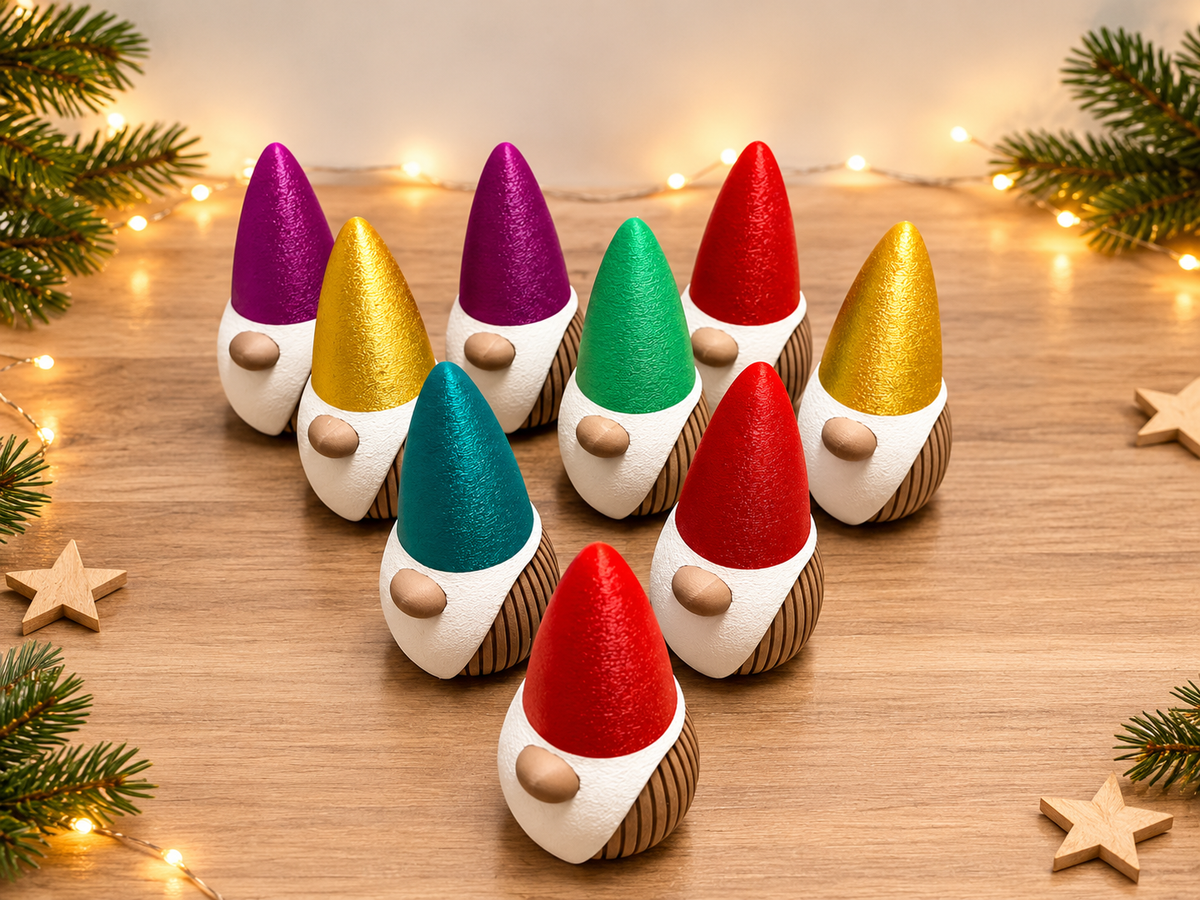 WICHTEL GNOM Skandinavisch cute Behälter Moderne 3D-Deko Minimalistische Winterdekoration Geschenkidee