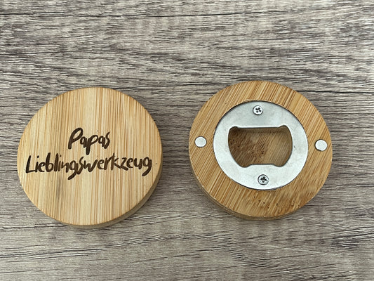 Runder Flaschenöffner Papas Lieblingswerkzeug