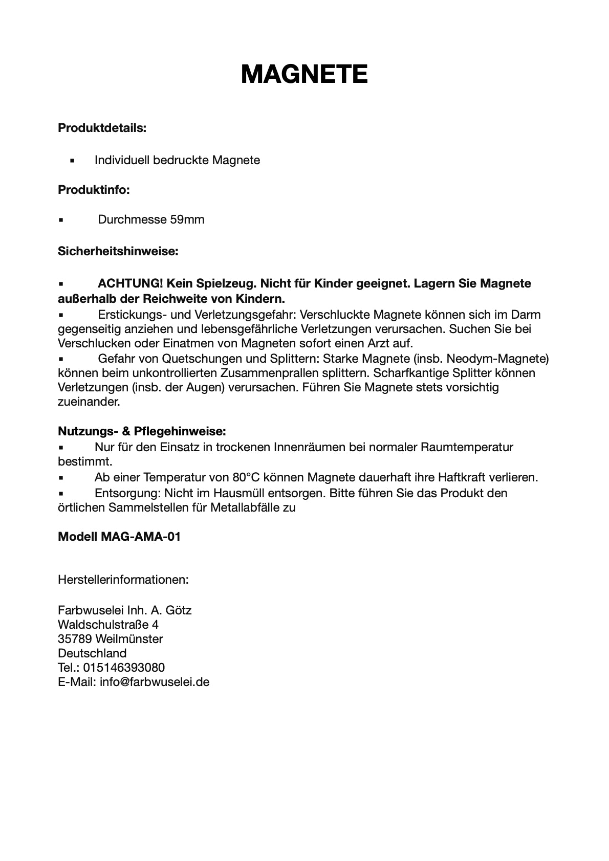 Magnet Herz Ja Hirn Halt die Fresse und pump einfach