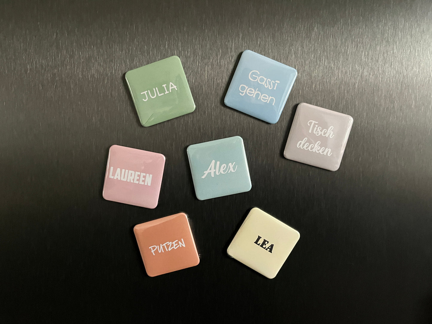 Familienorganisation Magnete Set personalisierte individuelles Geschenk Organisation Familienplaner kalender Personalisierter Wunschnamen