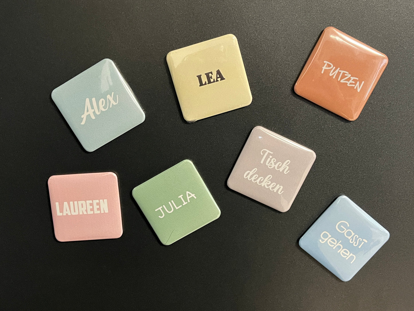 Familienorganisation Magnete Set personalisierte individuelles Geschenk Organisation Familienplaner kalender Personalisierter Wunschnamen