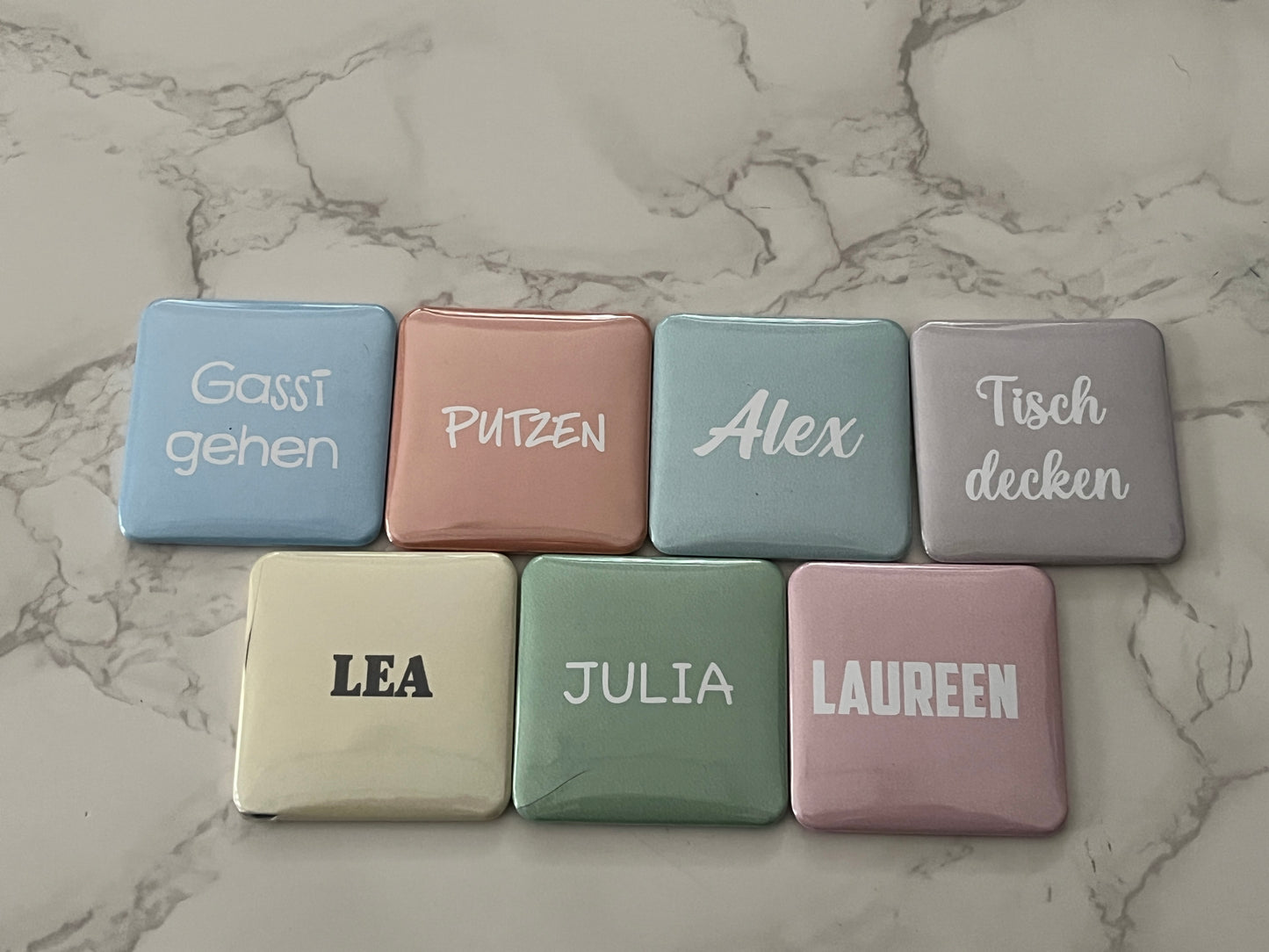 Familienorganisation Magnete Set personalisierte individuelles Geschenk Organisation Familienplaner kalender Personalisierter Wunschnamen