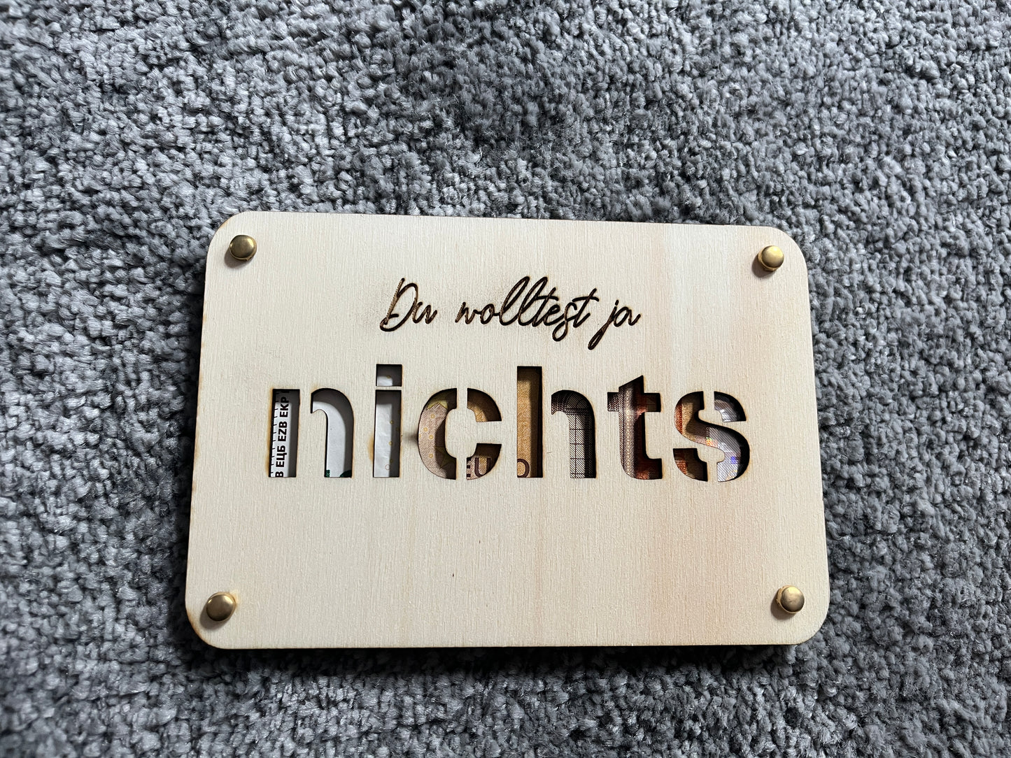 Einmal Nichts Geldgeschenk Verpackung