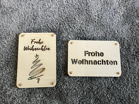 Frohe Weihnachten Geldgeschenk Verpackung