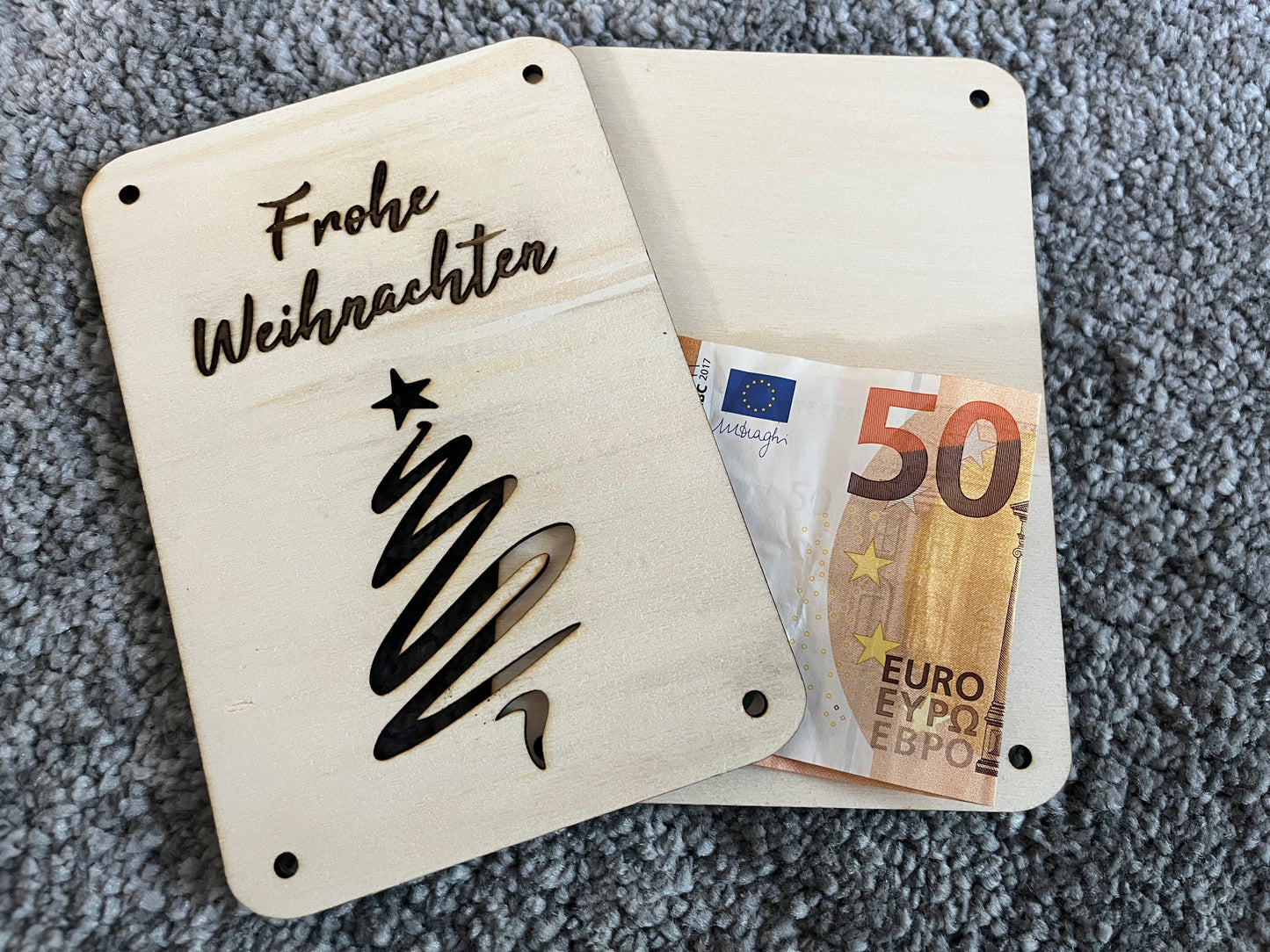 Frohe Weihnachten Geldgeschenk Verpackung
