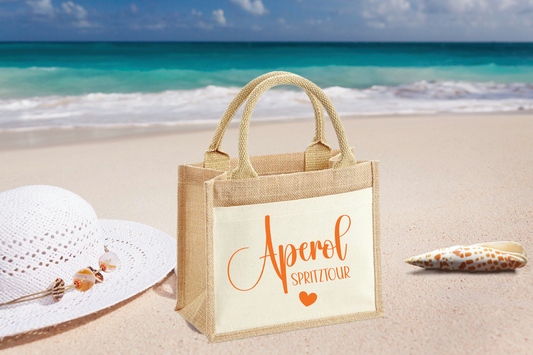 Jutetasche - Aperol Spritztour - Lustiges Geschenk für die beste Freundin