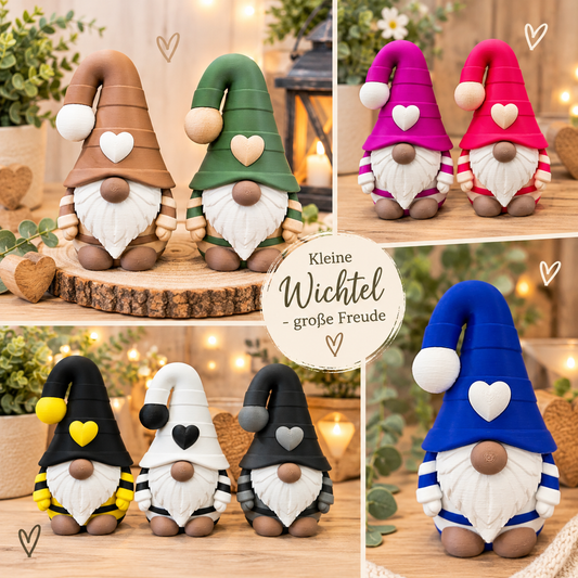Wichtel Norbert Geldgeschenk Verpackung oder mit LED beleuchtbar | Originelle Geldverpackung Weihnachten | Deko Wichtel mit Geheimfach zum Aufschrauben 3D Druck