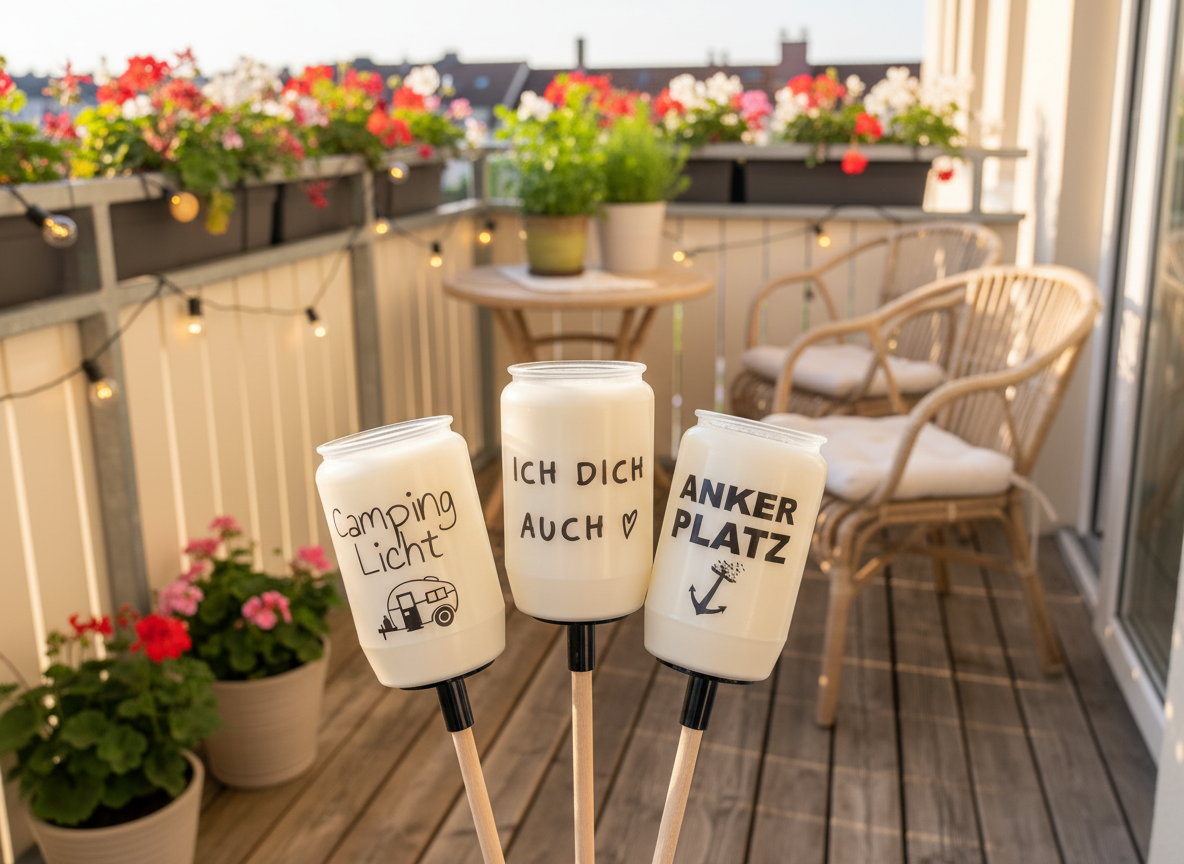 GARTENFACKEL Camping Licht Ich dich auch Ankerplatz