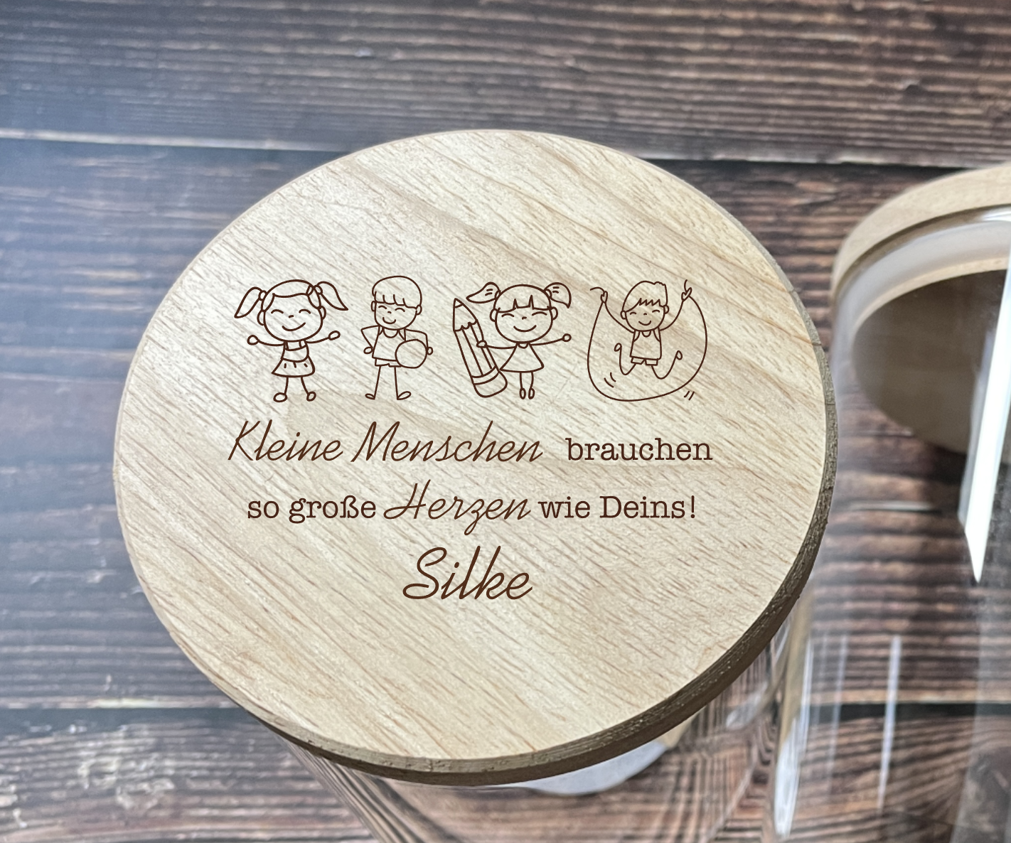 Vorratsglas - Kleine Menschen Erzieherin mit Wunschnamen