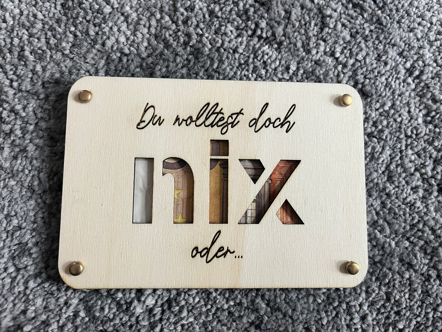 Du wolltest doch nix oder... Geldgeschenk Verpackung