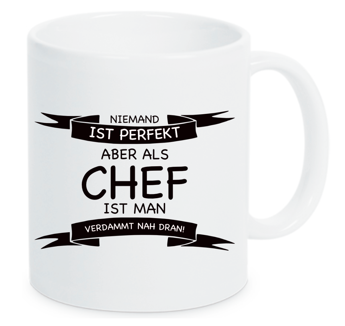 Tasse Niemand ist perfekt Chef