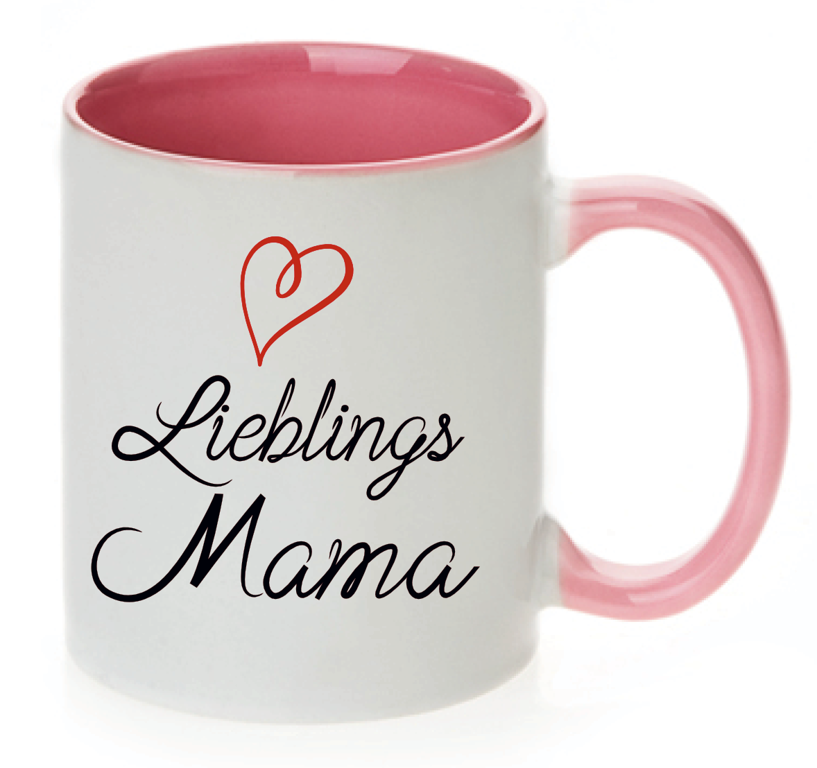 Tasse Lieblings Mama mit Herz Farbwahl