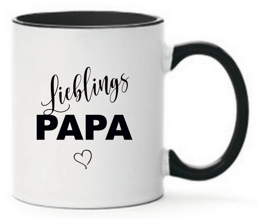 Tasse Lieblings Papa Herz Farbwahl