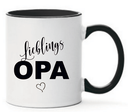 Tasse Lieblings Opa Herz Farbwahl