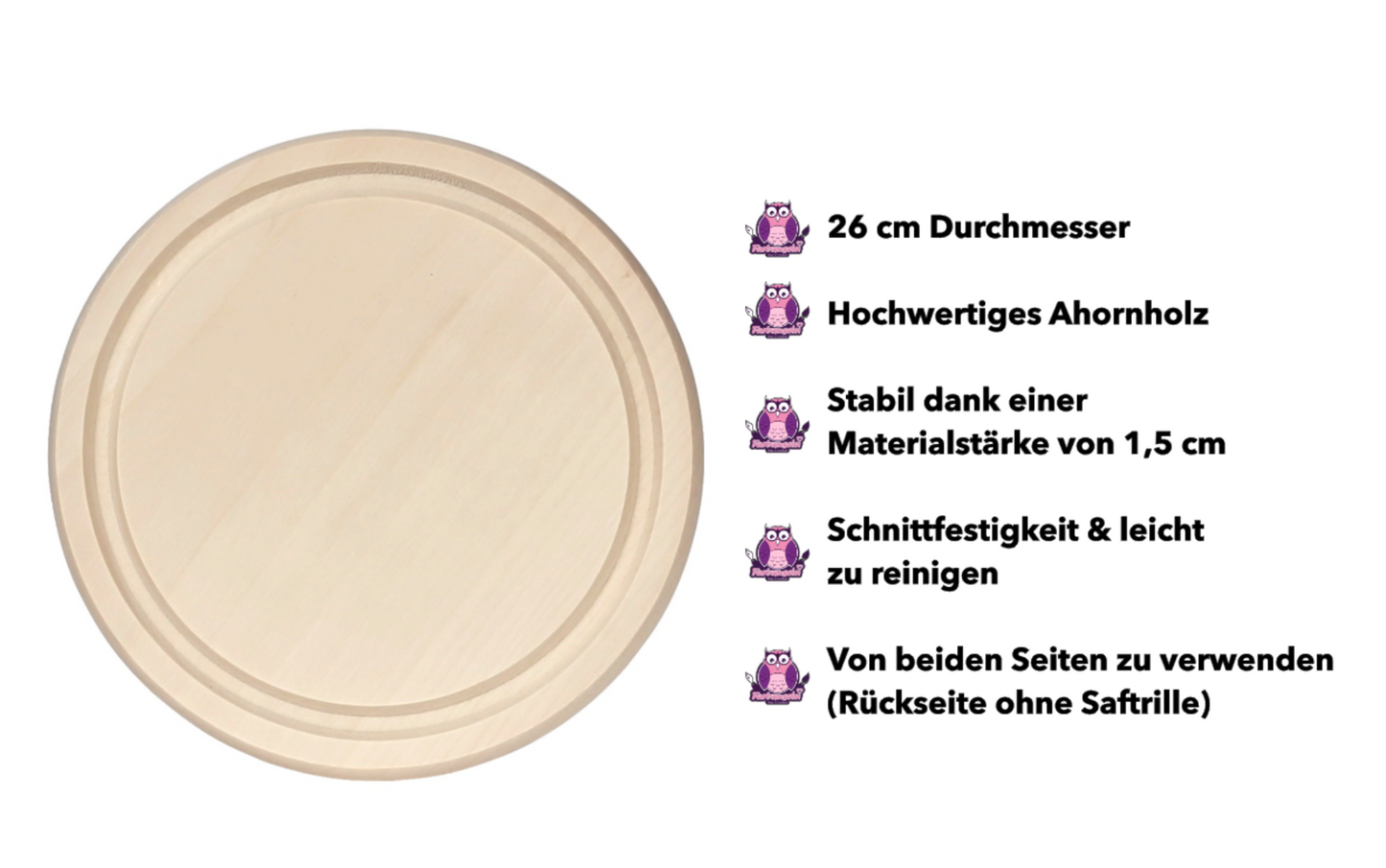Frühstücksbrett Name mit Herz oder Sternen